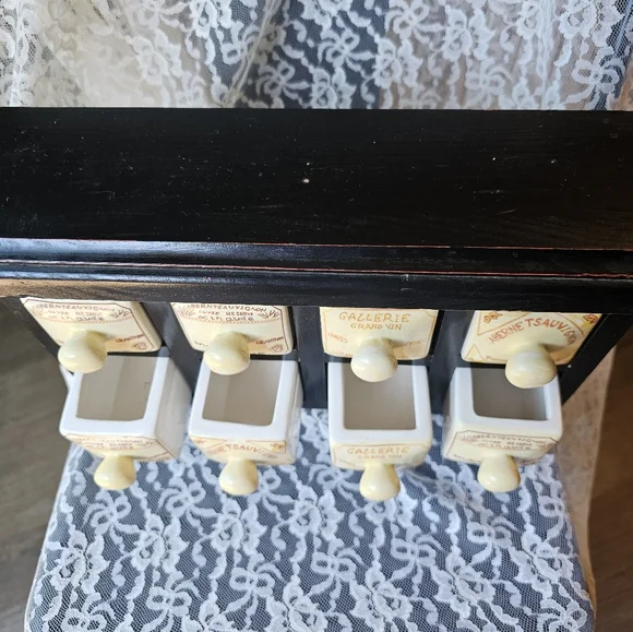 Vintage style French apothecary mini spice cabinet - Picture 9 of 16